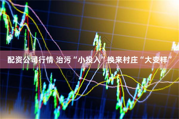 配资公司行情 治污“小投入”换来村庄“大变样”